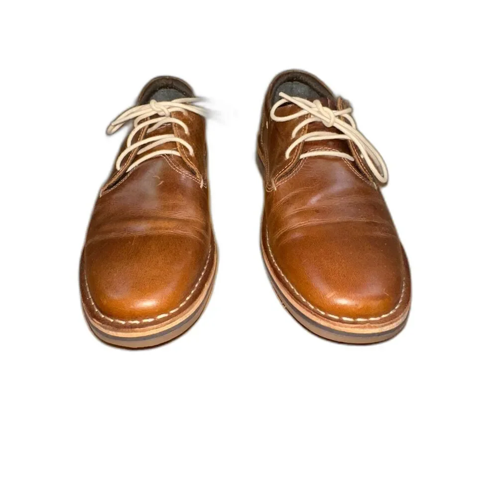 Steve Madden Men's Harpoon Leather Oxford, Size 9.5,‎ Wood